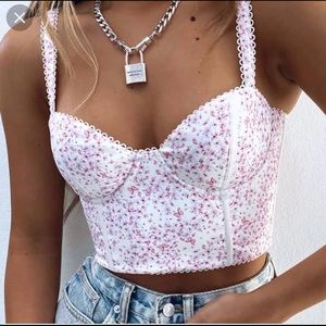 White Fox Bustier Top
